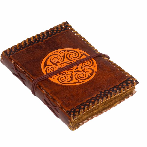 Handmade Journal with Celtic Spiral Design Genuine Leather Book Notes