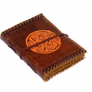 Handmade Journal with Celtic Spiral Design Genuine...