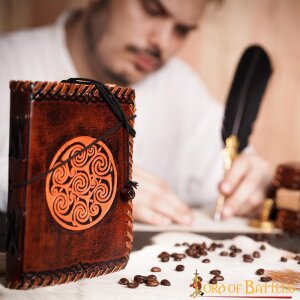 Handmade Journal with Celtic Spiral Design Genuine Leather Book Notes