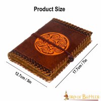 Handmade Journal with Celtic Spiral Design Genuine Leather Book Notes