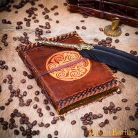 Handmade Journal with Celtic Spiral Design Genuine Leather Book Notes