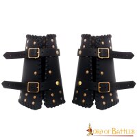 Medieval Studded Authentic Handcrafted Leather Bracers