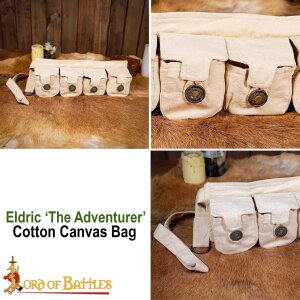 Eldric "The Adventurer" Cotton Canvas Bag with Four Pouches
