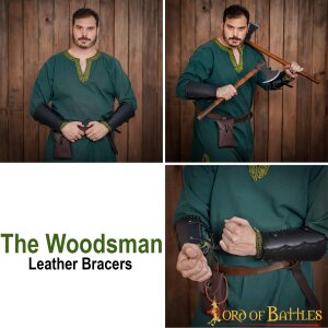 The Woodsman Bracers Handcrafted from Genuine Leather