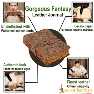 Gorgeous Fantasy Journal Handcrafted Genuine Leather Diary Notes brown