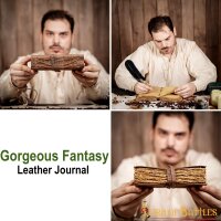 Gorgeous Fantasy Journal Handcrafted Genuine Leather Diary Notes brown
