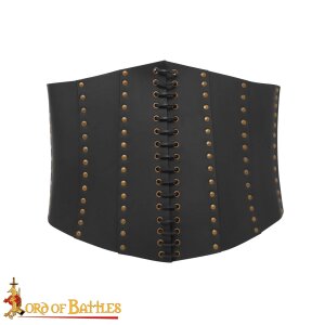 Anne Bony Handcrafted Under - bust Leather Corset Black