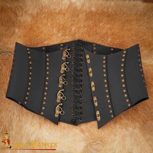 Anne Bony Handcrafted Under - bust Leather Corset Black