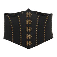 Anne Bony Handcrafted Under - bust Leather Corset Black