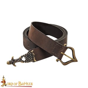 Ceinture médiévale en cuir avec boucle en...