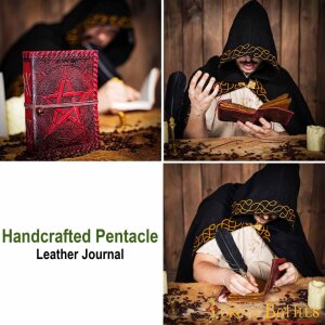 Handcrafted Pentacle Journal Handcrafted Genuine Leather Diary Notes