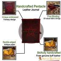 Handcrafted Pentacle Journal Handcrafted Genuine Leather Diary Notes