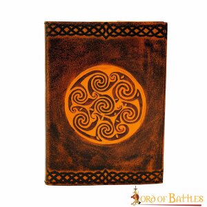 Medieval Journal with Celtic Spiral Design Handcrafted...