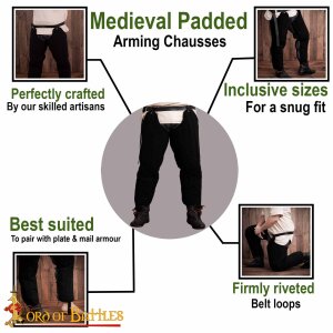 Medieval Padded Arming Chausses Quilted Armor Ideal Padding for Chainmail and Plate Armor