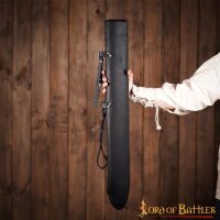 Handcrafted Genuine Leather Scabbard for LARP Swords Black