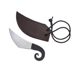 Viking Feasting Hand Forged Knife with Genuine Leather Sheath