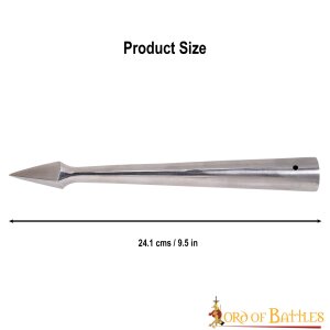 Medieval Triangle Spear Head Forged from Carbon Steel