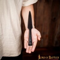 Medieval Black Spear Head Hand Forged from Carbon Steel