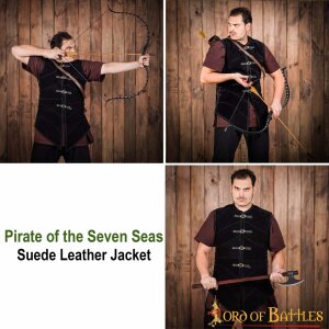 Pirate of the Seven Seas Suede Leather Jacket