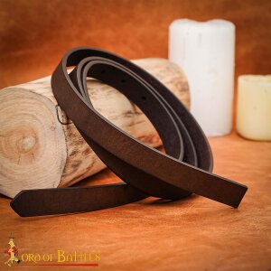 Handcrafted Plain DIY Leather Belt 1.9cm wide Brown