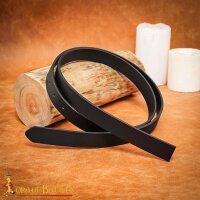 Handcrafted Plain DIY Leather Belt 2.5cm wide Black