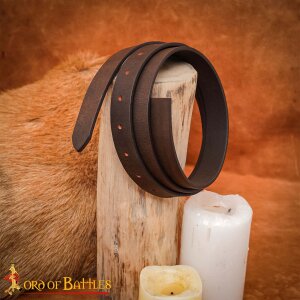 Handcrafted Plain DIY Leather Belt 2.5cm wide Brown