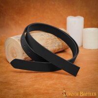 Handcrafted Plain DIY Leather Belt 2.9cm wide Black