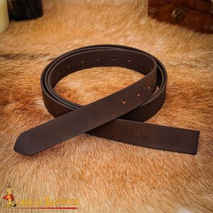 Handcrafted Plain DIY Leather Belt 2.9cm wide Brown