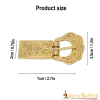 Solid Brass Celtic Belt Buckle Leather Accessory