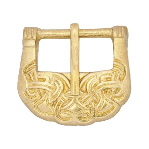 Viking Solid Brass Buckle with Celtic Knotwork