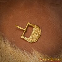 Viking Solid Brass Buckle with Celtic Knotwork
