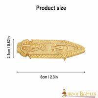 Solid Brass Celtic Belt End / Chape Leather Accessory