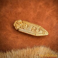 Solid Brass Celtic Belt End / Chape Leather Accessory