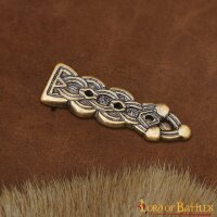 Antique Brass Small Celtic Belt End / Chape Leather Accessory