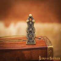 Antique Brass Small Celtic Belt End / Chape Leather Accessory