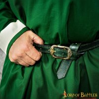 Handcrafted Genuine Leather Belt with Embossed Design Green