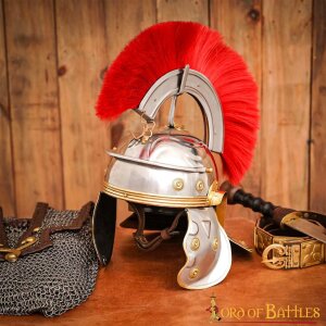 Roman Legionary Steel Helmet with Plume