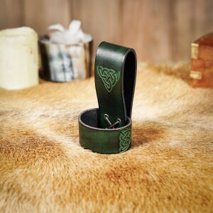 Genuine Leather Holder with Embossed Celtic Knotwork