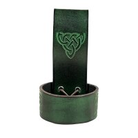 Genuine Leather Holder with Embossed Celtic Knotwork