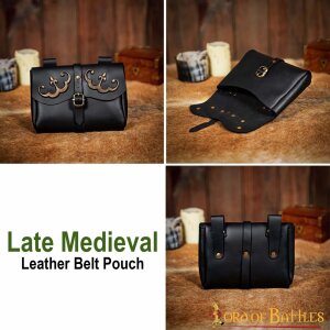 Late Medieval Handcrafted Leather Belt Pouch