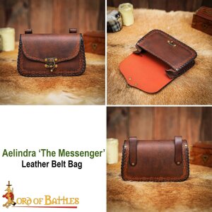 Medieval Leather Belt Bag "Aelindra"