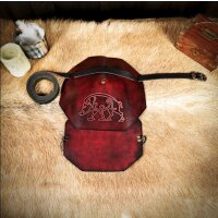 Leather Pauldrons With Mercia Kingdom Embossing Design