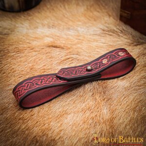 Genuine Leather Tankard Strap with Celtic Knotwork