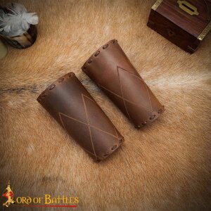 The Woodsman Leather Bracers for LARP Cosplay and Reenactments