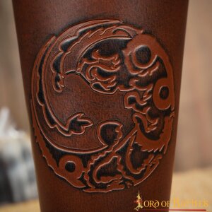 Nordic Dragon Genuine Leather Bracers