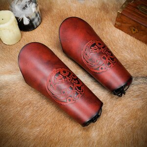 Nordic Dragon Genuine Leather Bracers