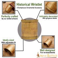 Historical Wristlet Ornamental Bracelet Pure Solid Brass Accessory