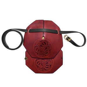 Northmen of the Woods Leather Pauldrons with Embossed Celtic Motifs