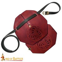 Northmen of the Woods Leather Pauldrons with Embossed Celtic Motifs