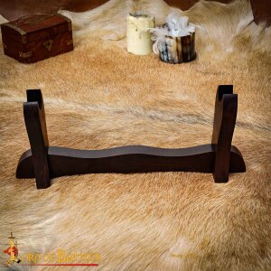 Single Tier Handcrafted Genuine Hardwood Sword and Axe Stand
